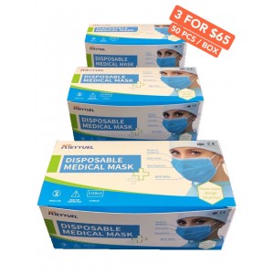 3 Box of Single-use Medical Face Mask (50 Pcs Per Box) - Free Delivery